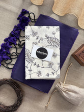 Purple Handloom Khadi Cotton Saree With Sequence Embrodery Work Blouse